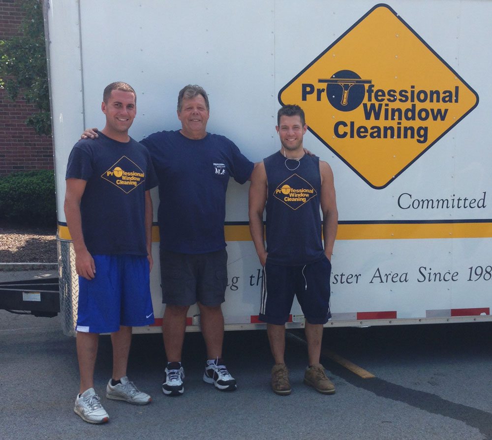 The Professional Window Cleaning crew - Mike, Bob and Robbie